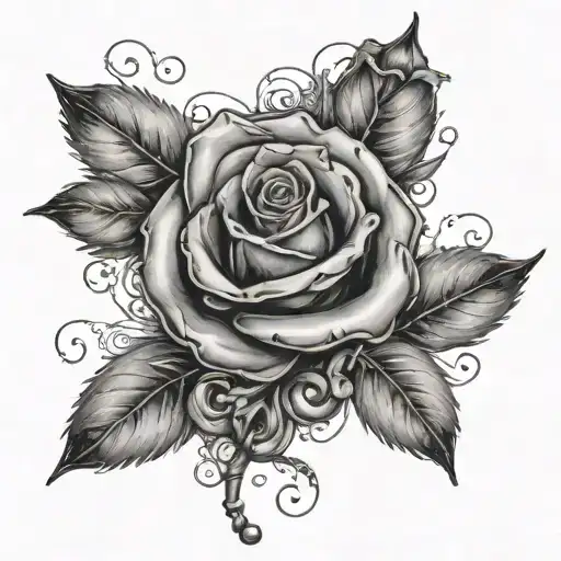 Springs of sage and lavender tied with beads and in the steam love you Everlasting  tattoo design idea