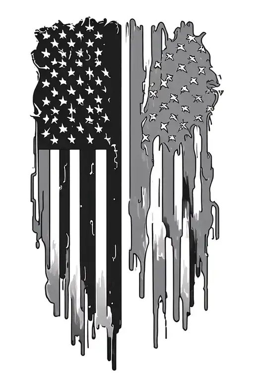 MILITARY FLAG background tattoo design idea