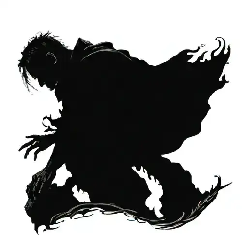 man on a cliff tattoo design idea