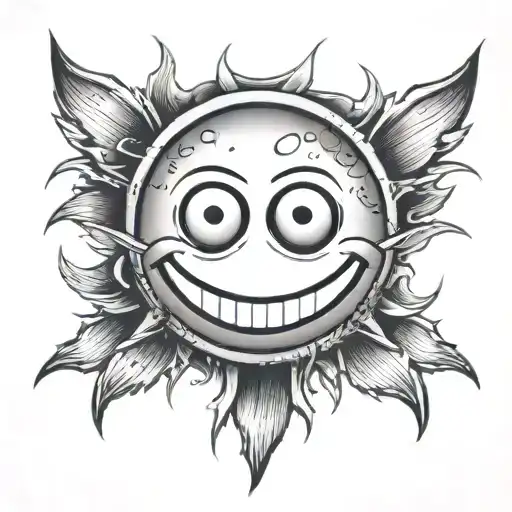 smiley face x eyed tattoo design idea