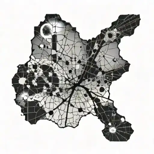 drove across Nebraska for the 4th time in a year the sky looked like a cracked phone screen tattoo design idea