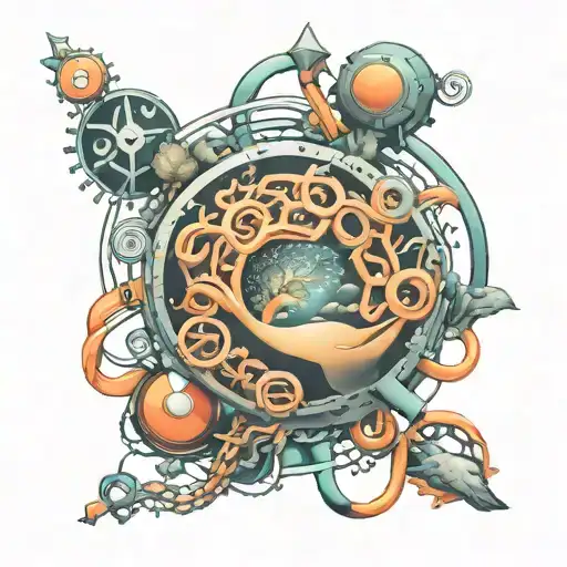 loop represent everything is connected  tattoo design idea