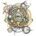 loop represent everything is connected  tattoo design idea