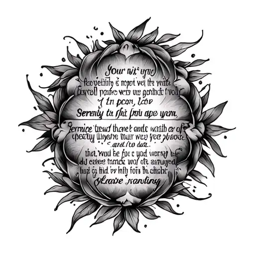 Serenity Prayer tattoo design idea