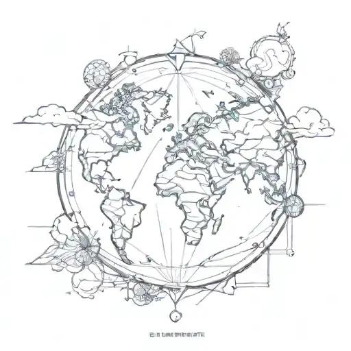 element earth tattoo design idea