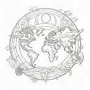 element earth tattoo design idea