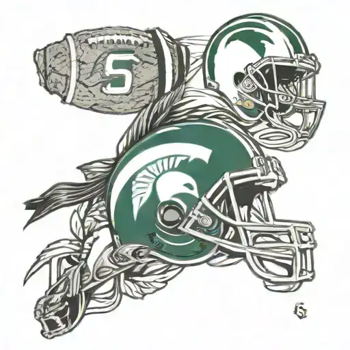 father, Michigan state, football  tattoo design idea