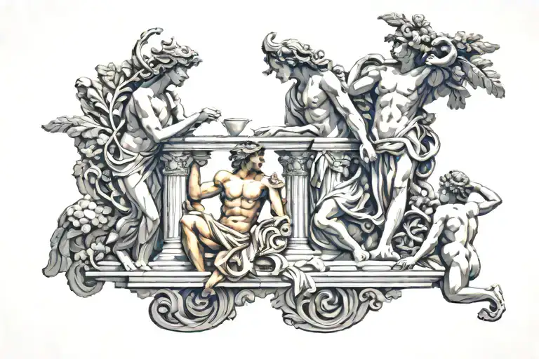 judgement of Paris Greek myth tattoo design idea