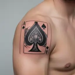 blackjack cards tattoo design idea