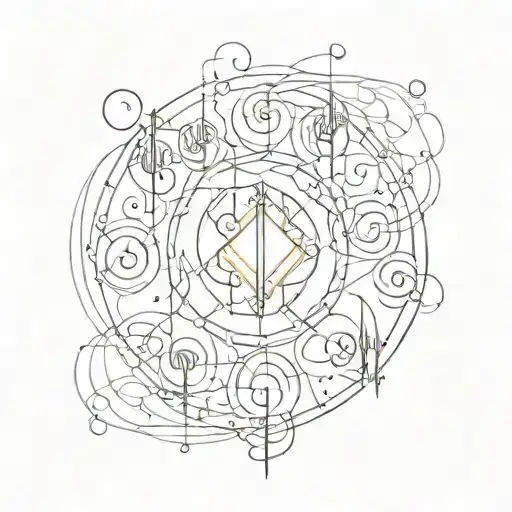 ancient runes going vertically down glowing faintly with dark energy. forgotten languages. ethereal smoke or dark cracks tattoo design idea