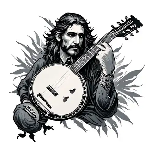 Banjo tattoo design idea
