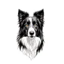 a border collie tattoo design idea