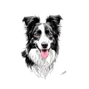 a border collie tattoo design idea