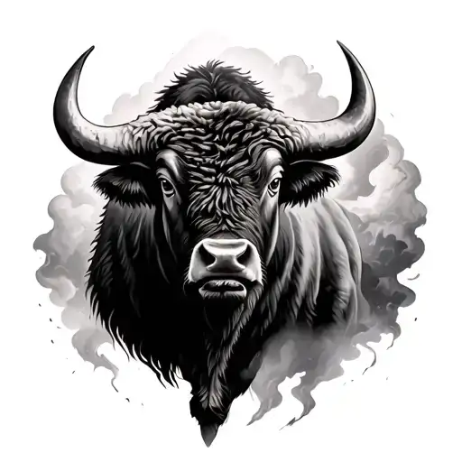 Buffalo Into The Storm tattoo design idea