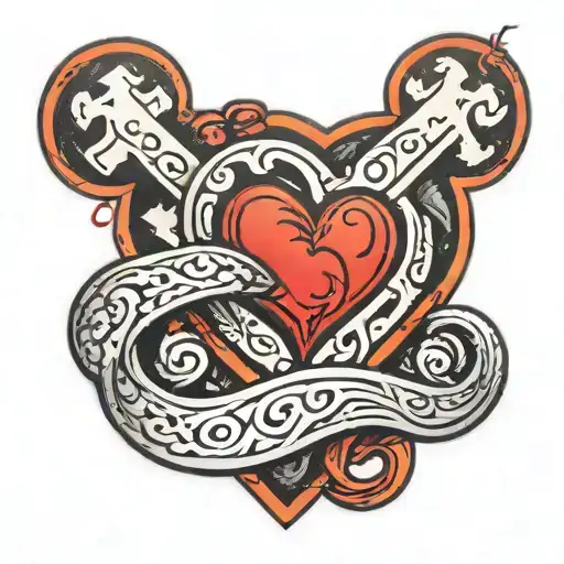 puzzle piece with heart and infinity sign that says you have a piece of my heart tattoo design idea