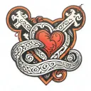 puzzle piece with heart and infinity sign that says you have a piece of my heart tattoo design idea