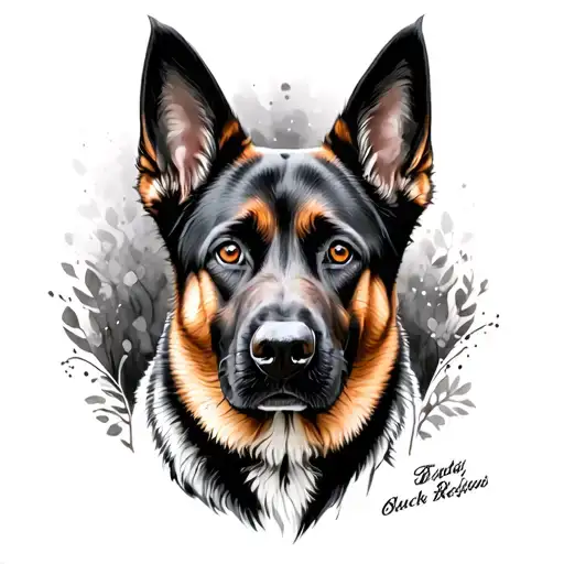 belgian malinois tattoo design idea