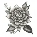 minimalistic line art tattoo inspired by que sera sera tattoo design idea