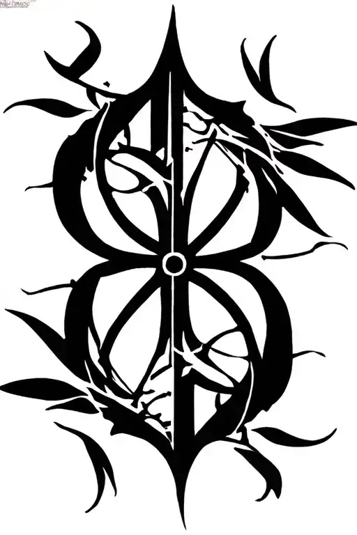 spiderlily behind cross tattoo tattoo design idea