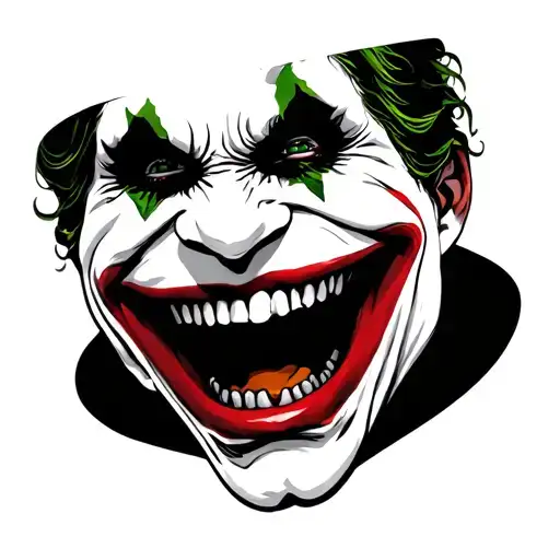 Joker laugh tattoo in the form of a bracelet tattoo design idea