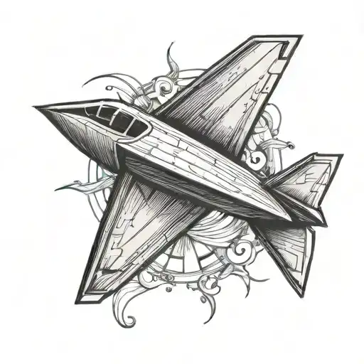Paper Plane tattoo design idea