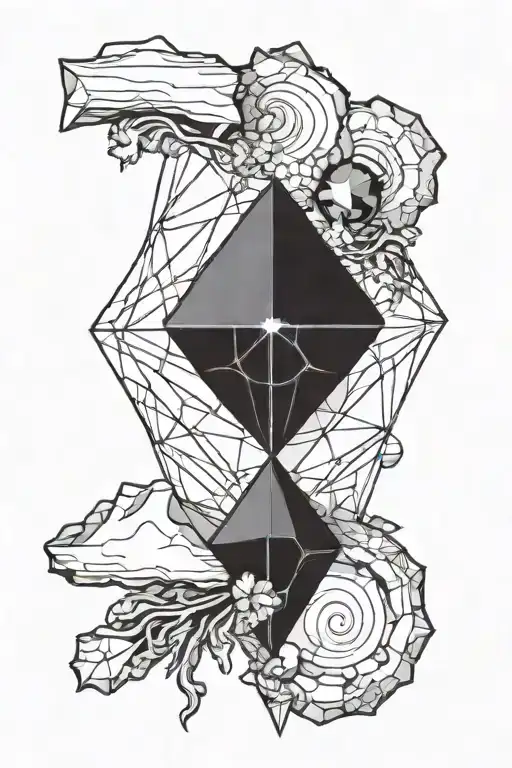 geology quartz symbol tattoo design idea