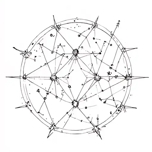 the ursa major star constellation  tattoo design idea