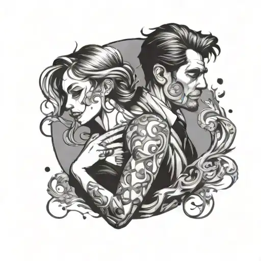 divorce toxic relationship tattoo design idea