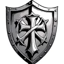 Crusader cross of Jerusalem shield adorned tattoo design idea