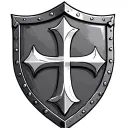 Crusader cross of Jerusalem shield adorned tattoo design idea