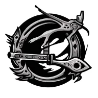 compound bow tattoo design idea