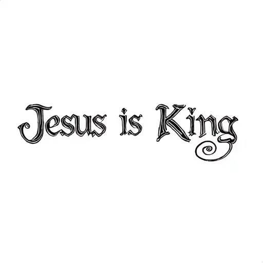 jesus is king tattoo design idea