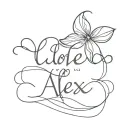 Names Cloé and Alex tattoo design idea