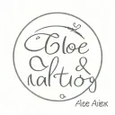 Names Cloé and Alex tattoo design idea