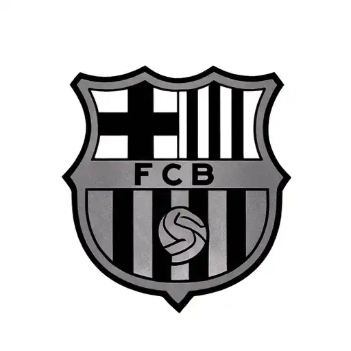 Draw the Barcelona logo on the back with my name Kévin Power inside in a very visible way tattoo design idea