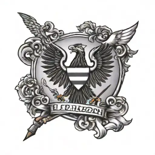 Tattoo badge shaped showing the loyalty to the country lebanon tattoo design idea