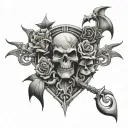 trap evil vs good tattoo design idea