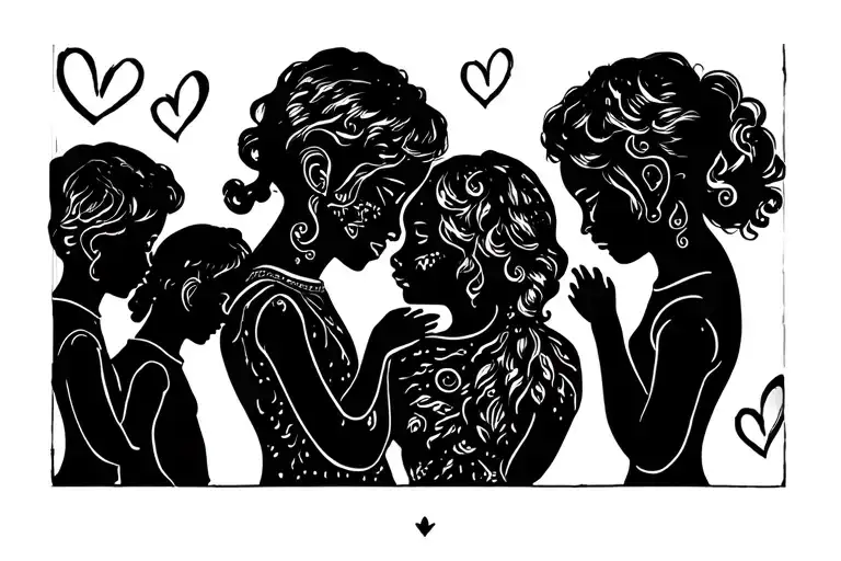 family loyalty sincerity honesty devotion children persistence tattoo design idea