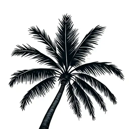 Long Beach Palm Tree tattoo design idea