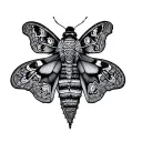 Mandala Moth tattoo design idea