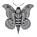 Mandala Moth tattoo design idea