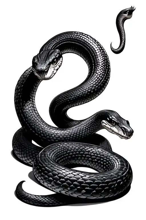 Snake Black Mamba tattoo design idea