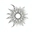 soleil tattoo design idea