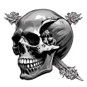 Troy Gemini skull tattoo design idea
