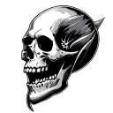 Troy Gemini skull tattoo design idea