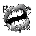 Fuck You Love You tattoo design idea
