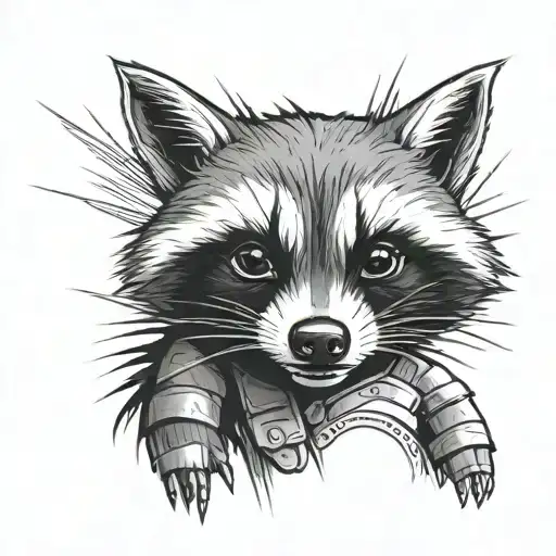Rocket Racoon tattoo design idea
