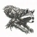 Rocket Racoon tattoo design idea