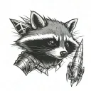 Rocket Racoon tattoo design idea