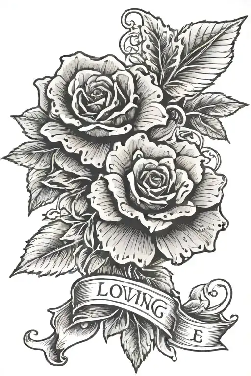 In loving memory tattoo design idea